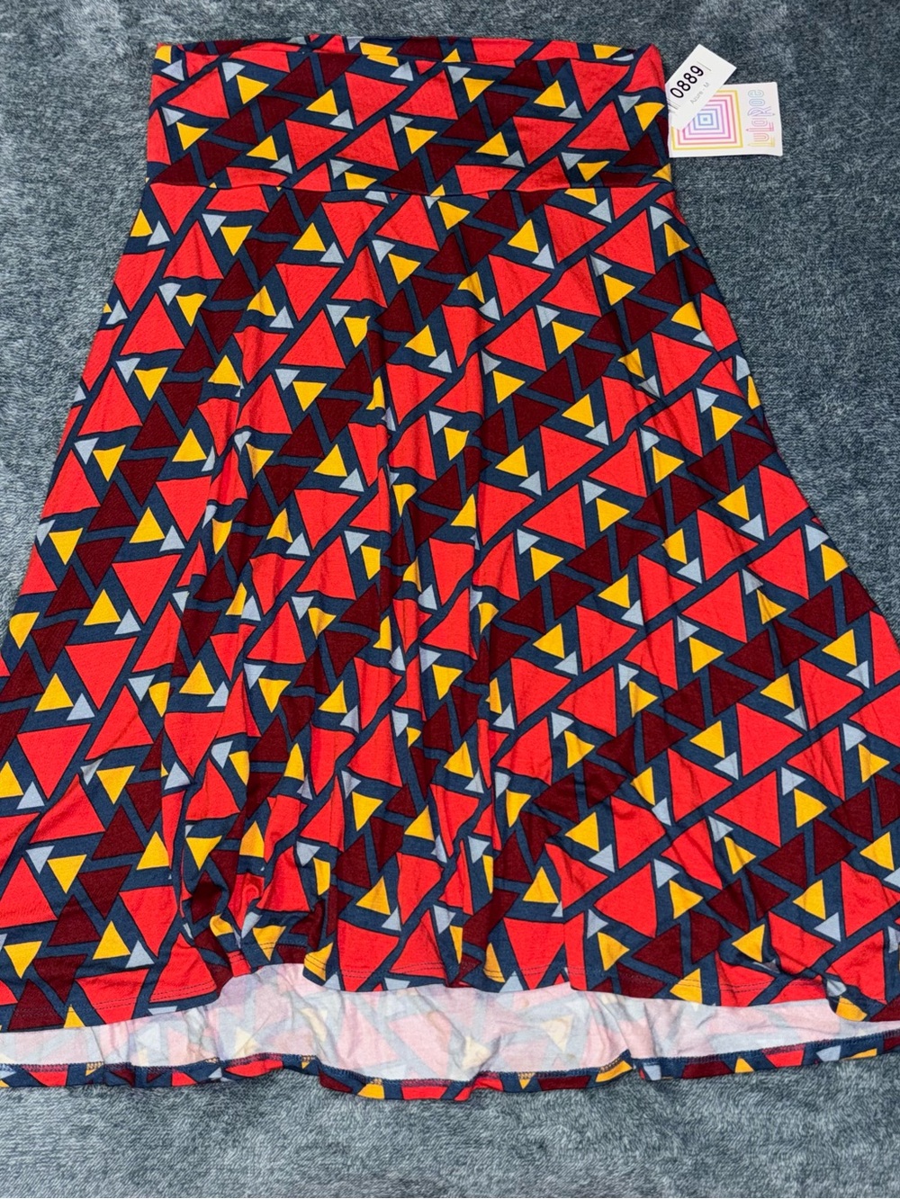 NWT LulaRoe Azure Midi-Skirt Multicolored Print Size Medium
